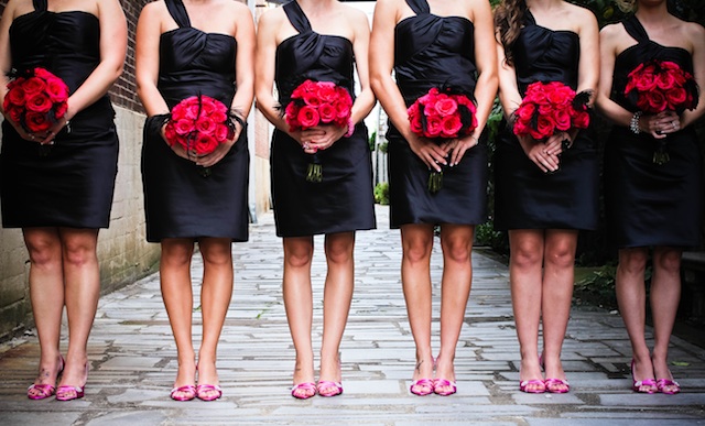 hot pink black nashville wedding journey franklin tn