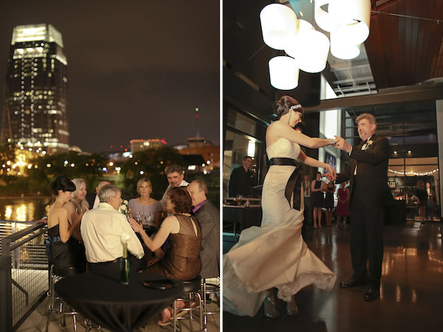 sleek, rooftop downtown wedding nashville