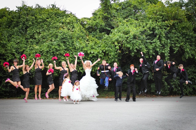 hot pink black nashville wedding journey franklin tn