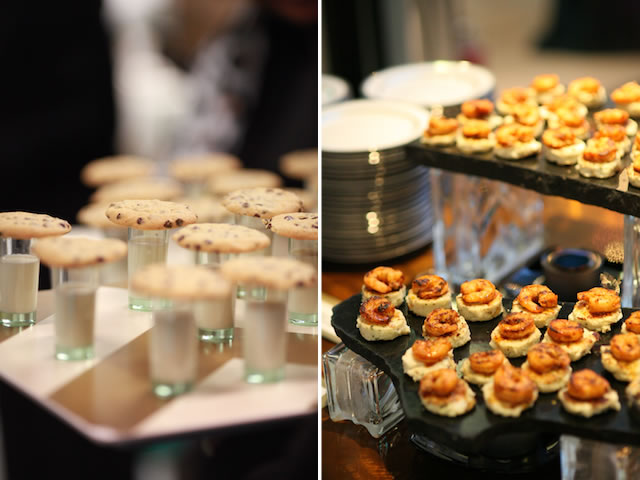 sleek, rooftop downtown wedding nashville, chefs market, milk cookies wedding snack