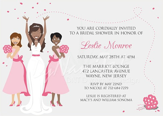 african american stationery, african american bridal shower, african american baby shower, african american shower invitations