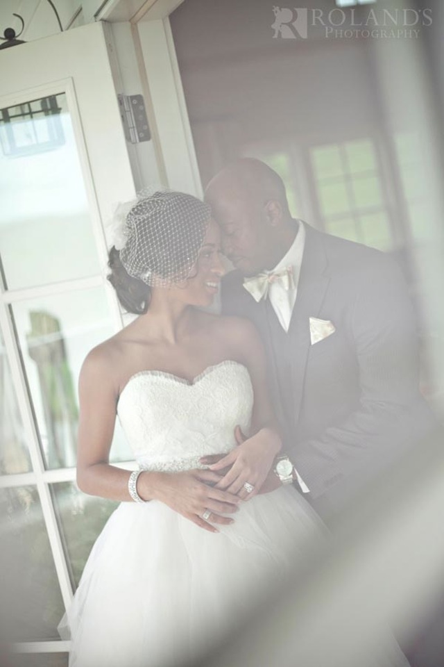 after wedding photos, getting married in nashville, african american bride, b hughes bridal, reem acra