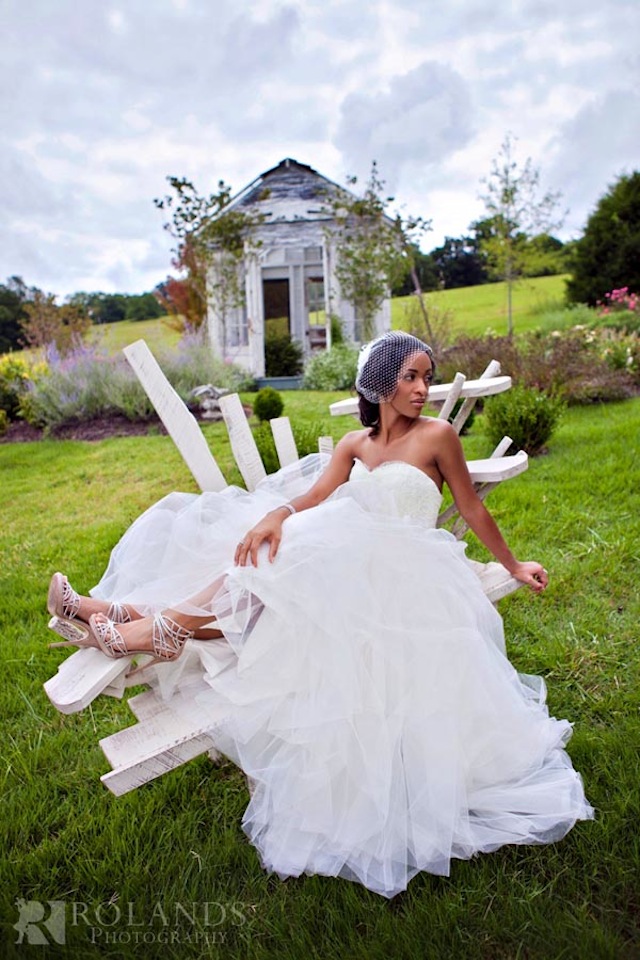 after wedding photos, getting married in nashville, african american bride, b hughes bridal, reem acra