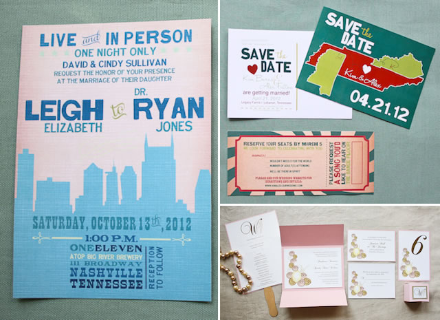 nashville style wedding invitations