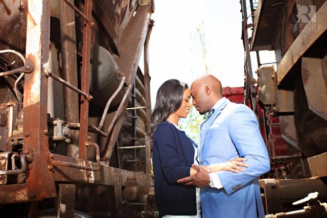 downtown nashville engagement photos, shelby bridge, cumberland park, african american wedding