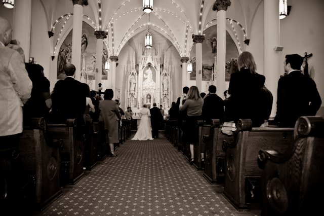 american, vintage, nashville wedding, autumn, yellow, cathedral