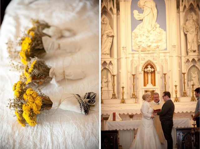 american, vintage, nashville wedding, autumn, yellow, marathon village