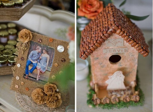 cedarwood, wedding, nashville, vendors, outdoor, rustic, birdfeeder, photo frame