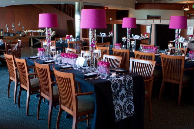 celebrations by design, toni, lampshades, pink, nashville, wedding