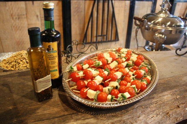 down south delights, italian, cheese and tomato skewers, catering vendor