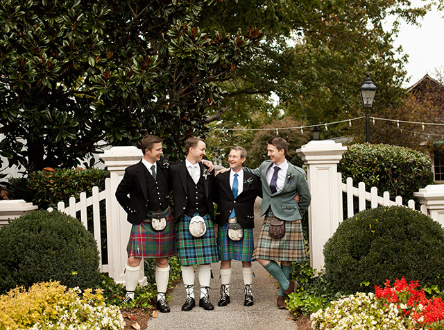 nashville wedding, governors club wedding, groomsmen in kilts, nyk cali ashton photography, amy lynn makeup