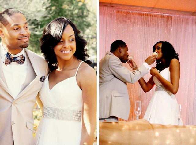 african american, bride, groom, nashville wedding, cupcakes, outdoor