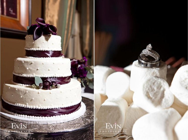 mere bulles, nashville reception, wedding, brentwood, silver, purple, buffet