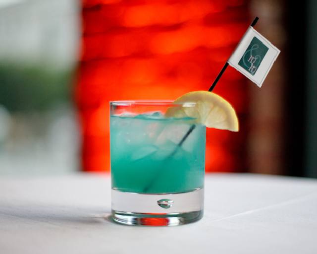 blue signature drink nashville wedding