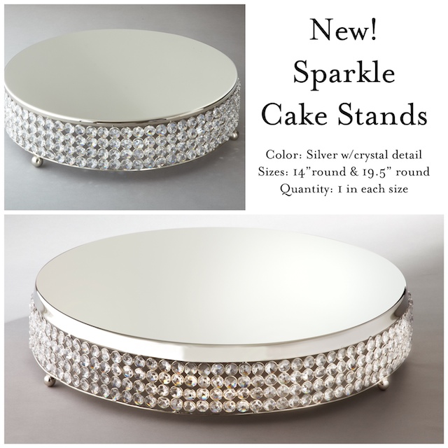 modern wedding nashville rentals sparkle cake stand, liberty party rental