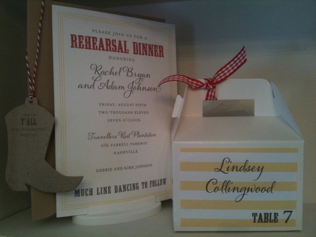 nashville modern wedding invitation yellow buchanan ink