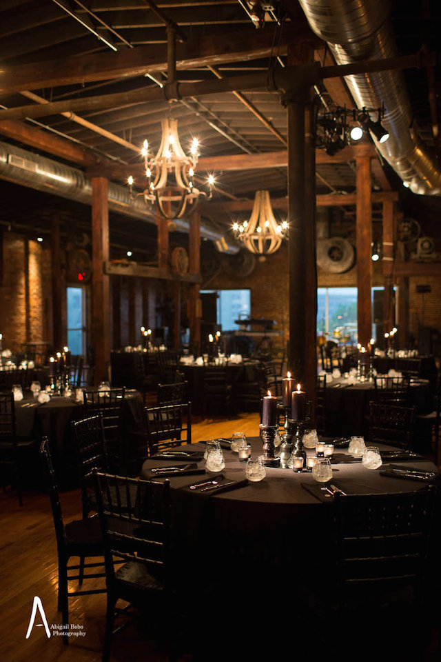 dark romantic sultry candlelit wedding nashville cannery abigail bobo music city events