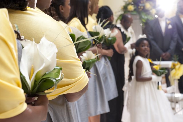 bridesmaids, enchanted florist, nashville wedding, ceremony