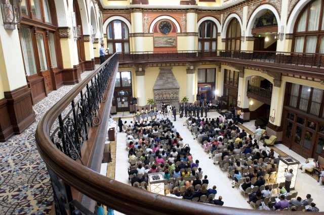union station, ceremony, nashville wedding, downtown, african american