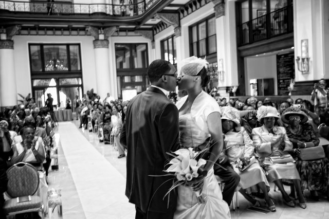 nashville wedding, union station, bride, groom, ceremony