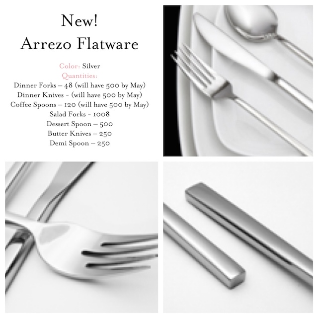 modern wedding nashville rentals flatware, liberty party rental
