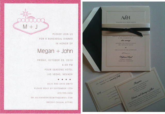 nashville modern wedding invitation pink buchanan ink