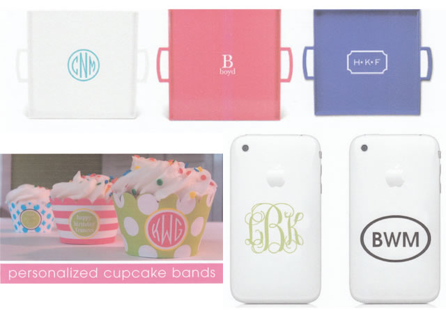 monogram wedding gifts iphone case tray cupcake liner custom