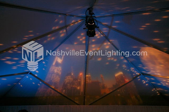 nashville wedding gobo skyline