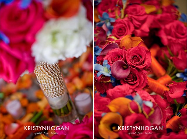 rhonda patton weddings, design, blue, pink, orange, nashville wedding