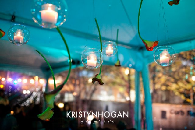 rhonda patton weddings, alternative chandelier, blue, nashville wedding