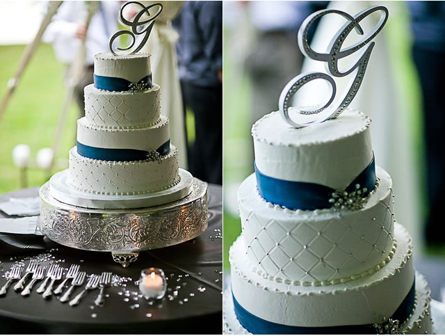 blue nashville wedding cake