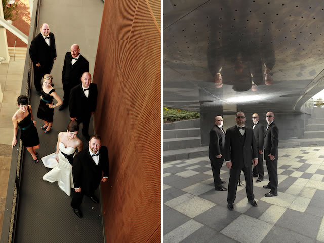 sleek, rooftop downtown wedding nashville