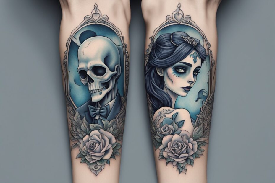 , Corpse Bride Tattoo: Inspirations for Your Gothic Wedding Theme